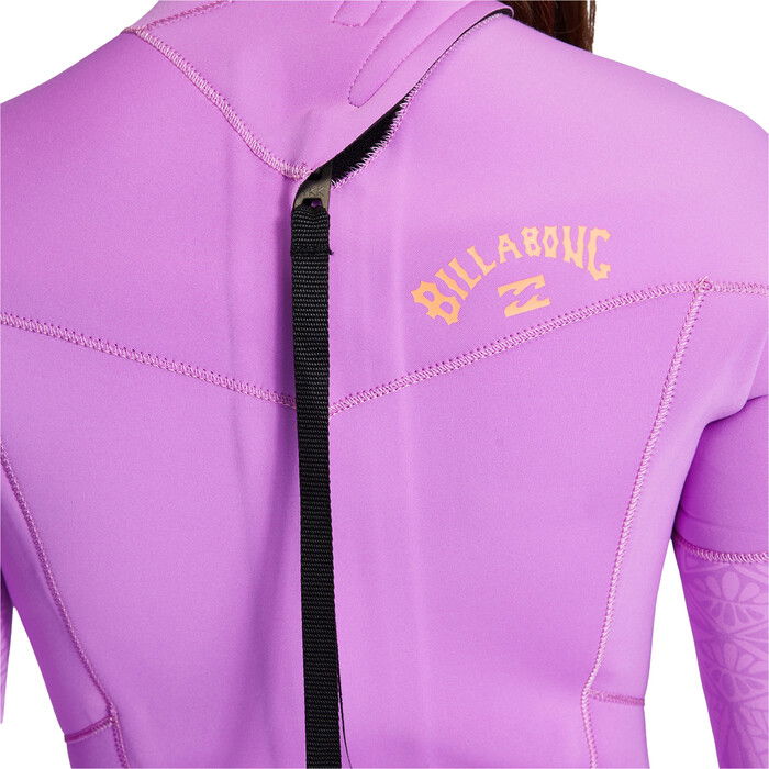 2024 Billabong Mujer Synergy 4/3mm Back Zip Neopreno ABJW100133 - Bright Orchid